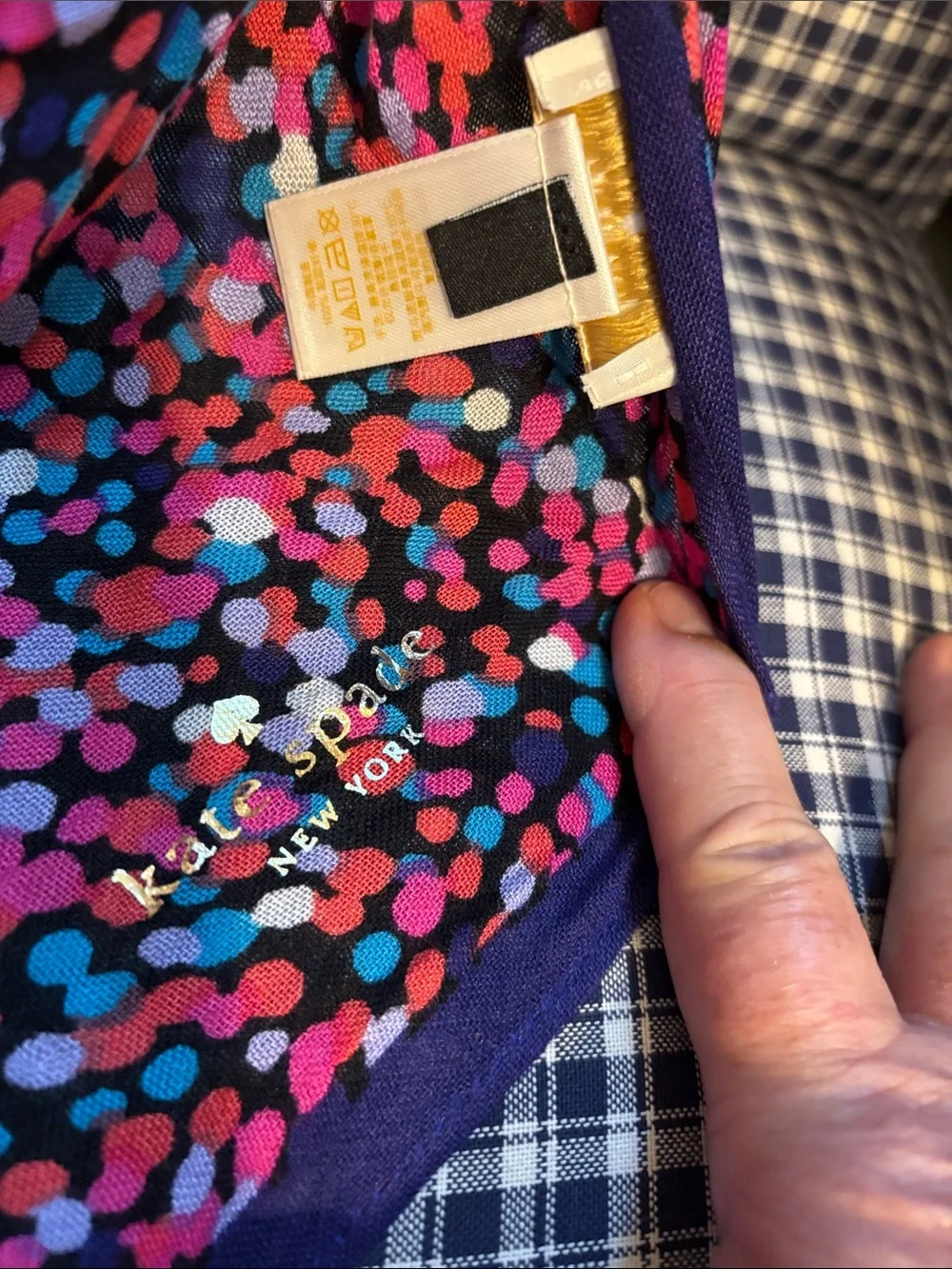 kate spade multicolor confetti print infinity scarf  “dance party”